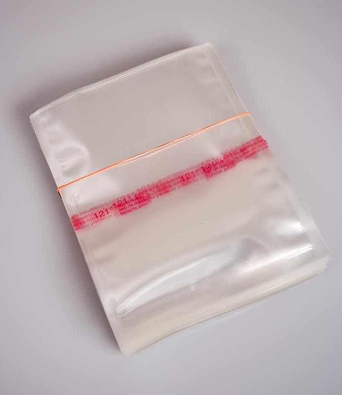 Beg vakum, kalis mendidih sehingga 121° C, 160 x 200 mm, licin, untuk sous vide - 100 keping - beg