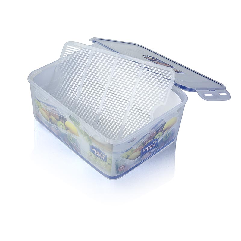 Fresh box Lock and Lock, 5,5 l, retangular 292 x 225 x 120 mm, com grade de drenagem - 1 pedaco - Solto Fresh box Lock and Lock, 5,5 l, retangular 292 x 225 x 120 mm, com grade de drenagem - 1 pedaco - Solto