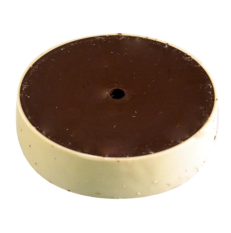 Choco Rolles - Zartbitterschokolade, mit Ring aus weißer Vanilleschokolade 10850 - 500 g - Pe-schale Choco Rolles - Zartbitterschokolade, mit Ring aus weißer Vanilleschokolade 10850 - 500 g - Pe-schale