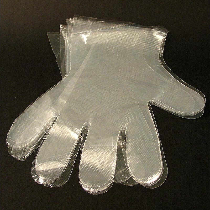 Sarung tangan pakai buang lelaki, PE / plastik - 100 keping - beg