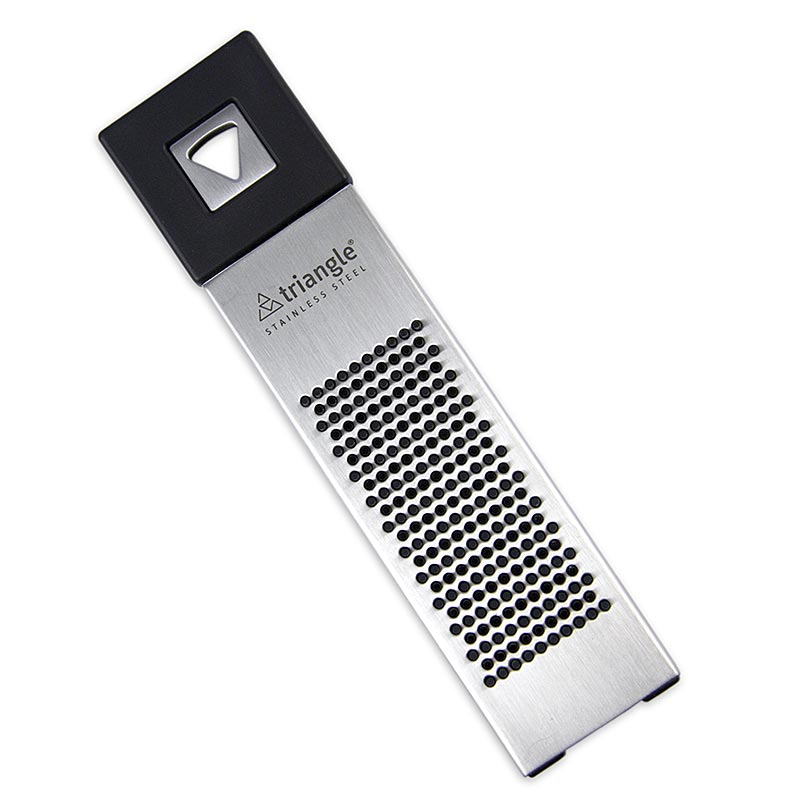 Grattugia per zenzero e limone, lunghezza 18,5 cm, larghezza 4,5 cm, triangolo in acciaio inox - 1 pezzo - scatola Grattugia per zenzero e limone, lunghezza 18,5 cm, larghezza 4,5 cm, triangolo in acciaio inox - 1 pezzo - scatola