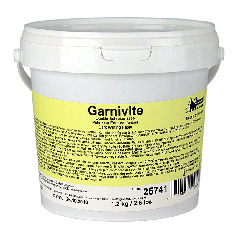 Garnivite, dunkle Schreib-Couverture - Garnierbraun - 1,2 kg - Dose