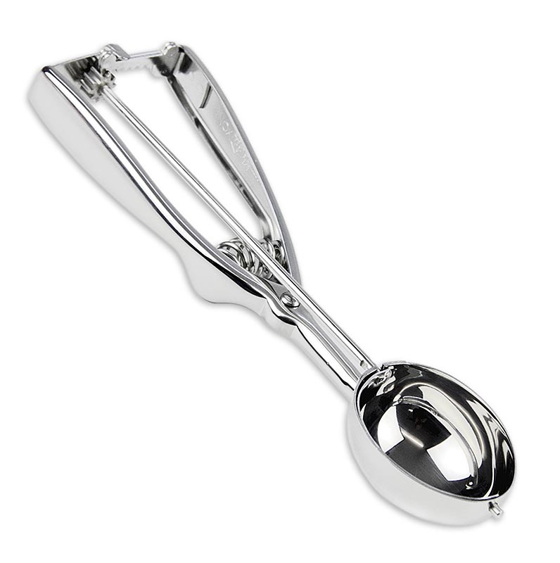 Cuchara para helado ovalada, 1 / 30 litro, Ø 55 x 40 mm, 23 cm de largo, acero inoxidable - 1 pieza - caja Cuchara para helado ovalada, 1 / 30 litro, Ø 55 x 40 mm, 23 cm de largo, acero inoxidable - 1 pieza - caja