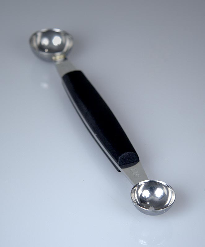 Cortador de bolas por ambos lados, cortador parisino, 16,5 cm de largo, Ø 22 + Ø 25 mm - 1 pieza - bolsa
