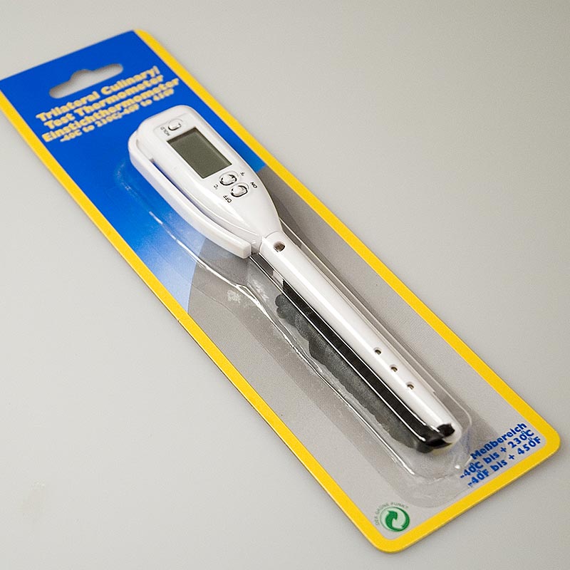 Digitalt termometer, med penetrasjonssonde, -50 C til +300 C - 1 stk - eske