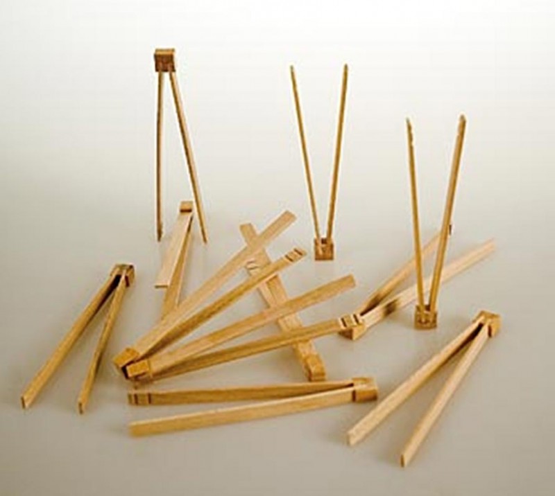 Pinzas para picar Snax, pinzas, de madera de haya, 11,5 cm - 50 piezas - bolsa