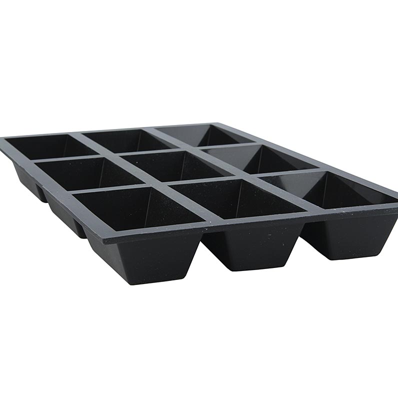 deBUYER stampo da forno Moulflex, 9 stampi per torta rettangolari, 3x8 cm, altezza 3 cm, 17,5x30 cm - 1 pezzo - Cartone