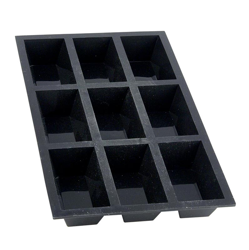 DEBUYER bakform Moulflex, 9 rektangulara kakformar, 3x8cm, 3cm hog, 17,5x30cm - 1 del - Kartong DEBUYER bakform Moulflex, 9 rektangulara kakformar, 3x8cm, 3cm hog, 17,5x30cm - 1 del - Kartong