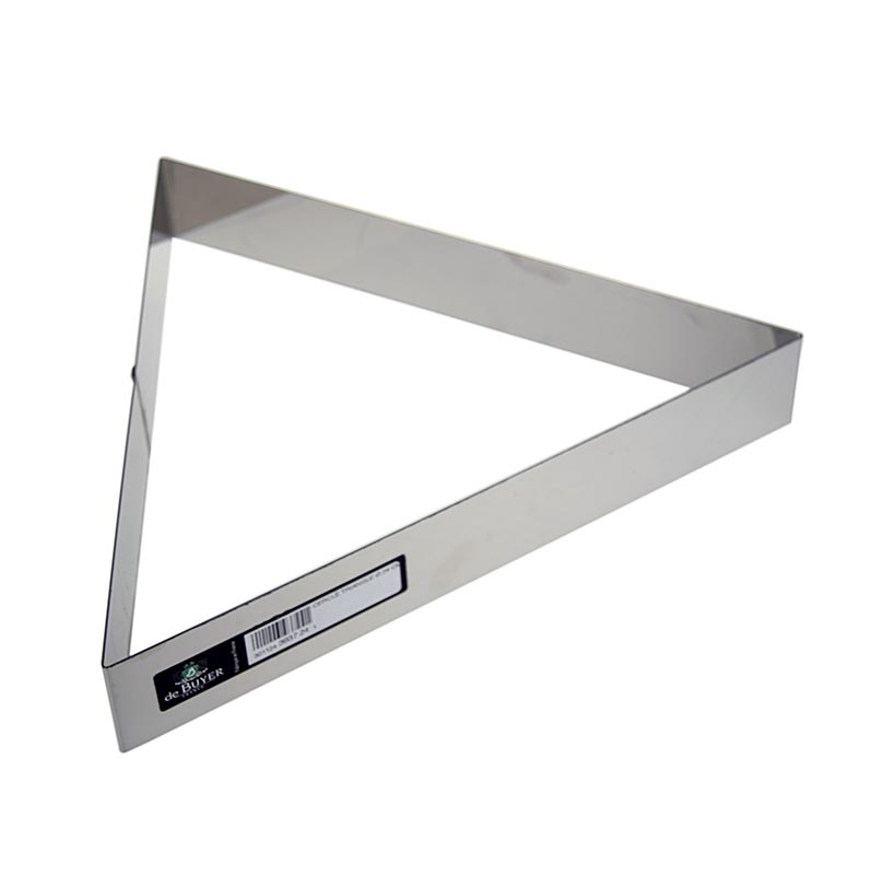 Marc deBUYER, triangular, acer inoxidable, 30 cm de longitud de vora, 4,5 cm d`alcada - 1 peca - Solta