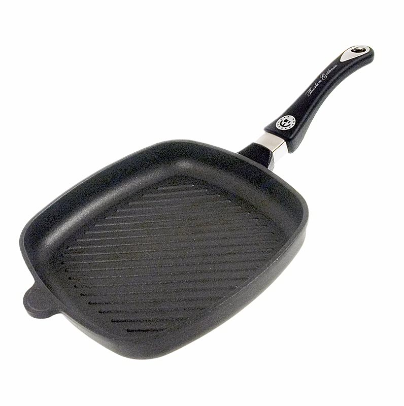 AMT Gastroguss, sarten grill, cuadrada, 26x26cm, 4cm de alto - 1 pieza - Perder