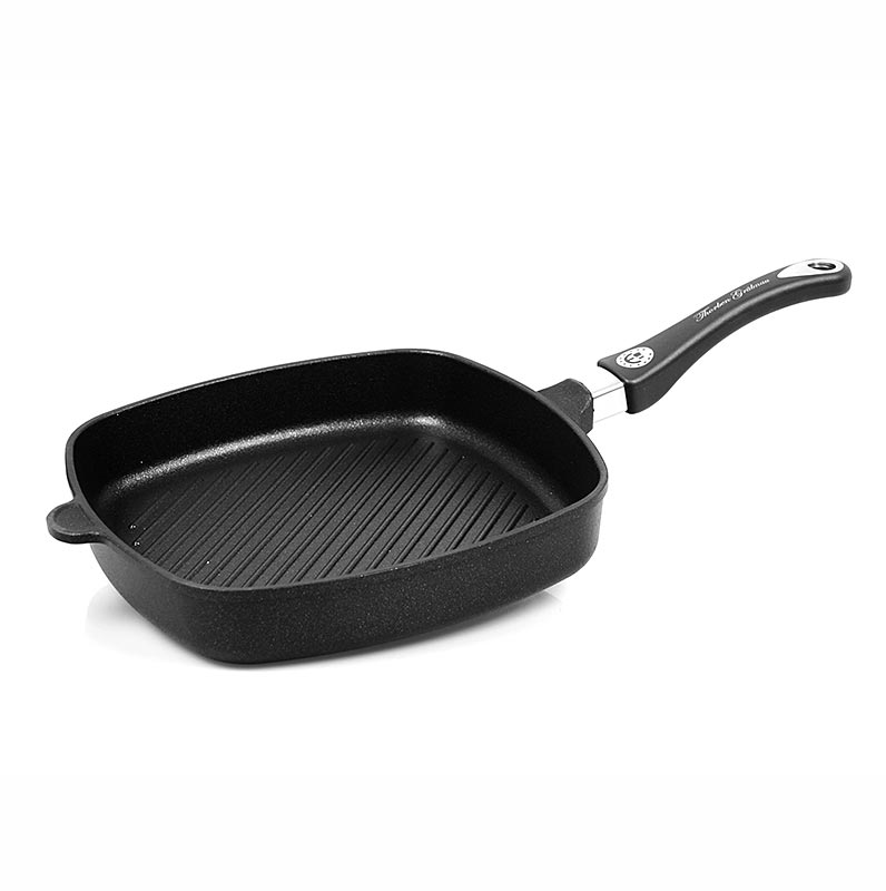 AMT Gastroguss, sarten grill, cuadrada, induccion, 28x28cm, 5cm de alto - 1 pieza - Perder