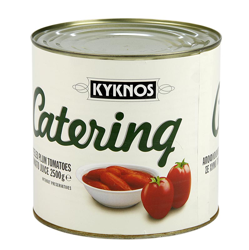 Geschälte Tomaten, ganz, Kyknos, Griechenland - 2,5 kg - Dose Geschälte Tomaten, ganz, Kyknos, Griechenland - 2,5 kg - Dose