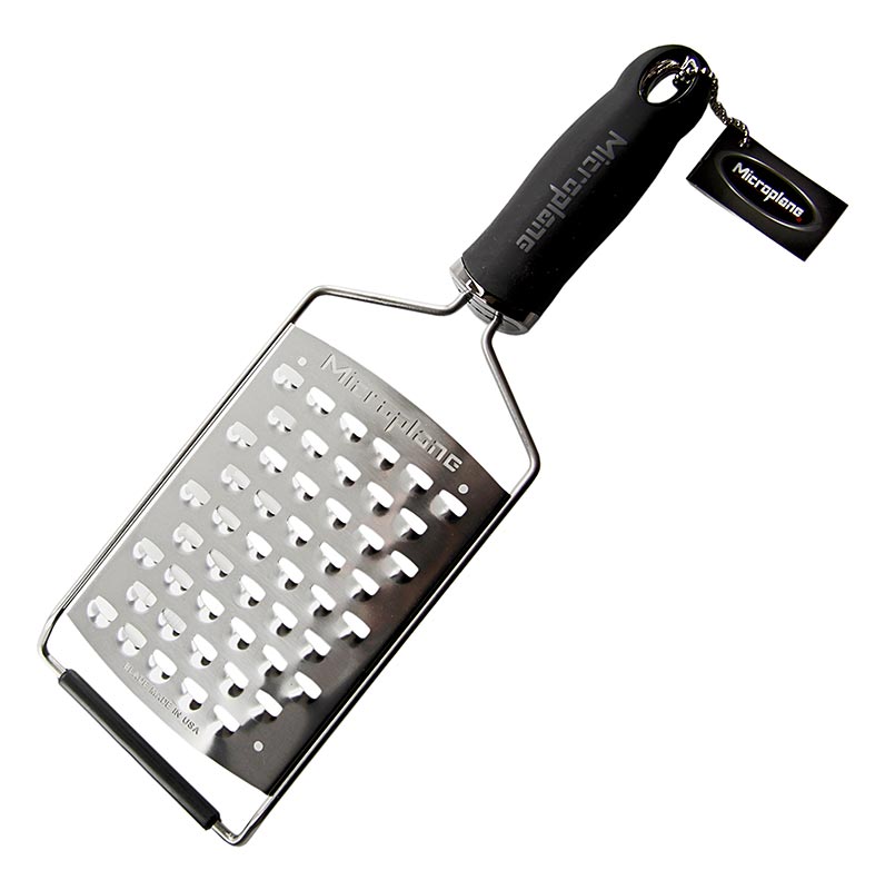 Gourmetserie - ultragrovt rivjarnsbrett, svart handtag / soft-touch - 1 del - folie Gourmetserie - ultragrovt rivjarnsbrett, svart handtag / soft-touch - 1 del - folie