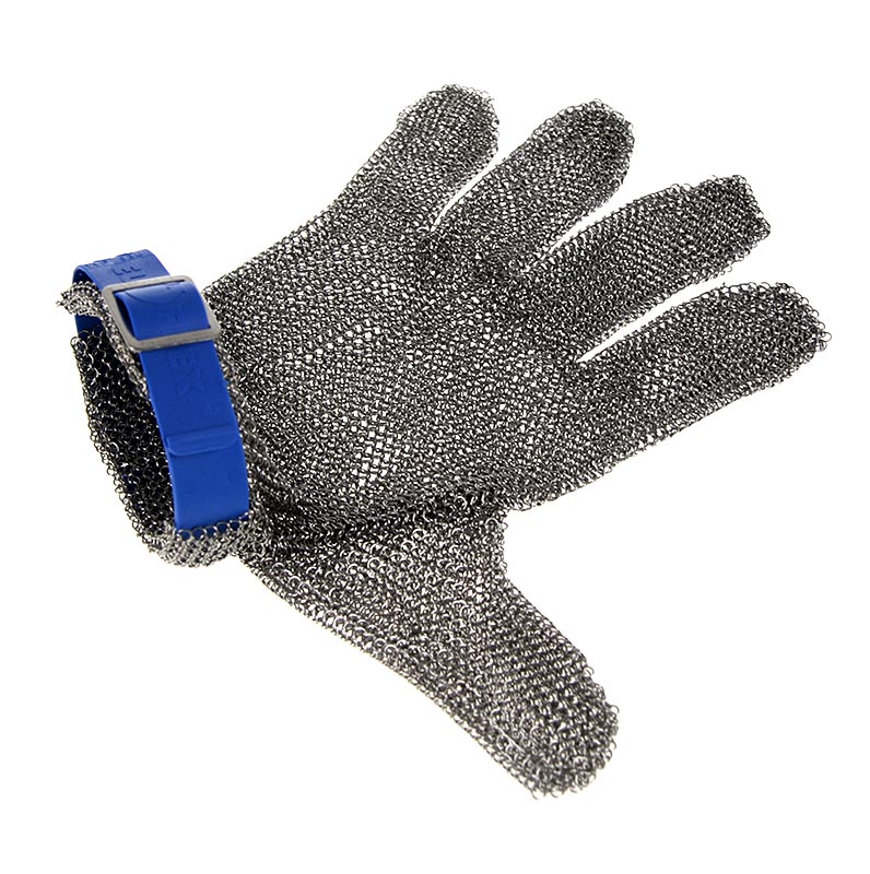 Sarung tangan tiram Euroflex - sarung tangan rantai, ukuran L (3), biru - 1 buah - Longgar