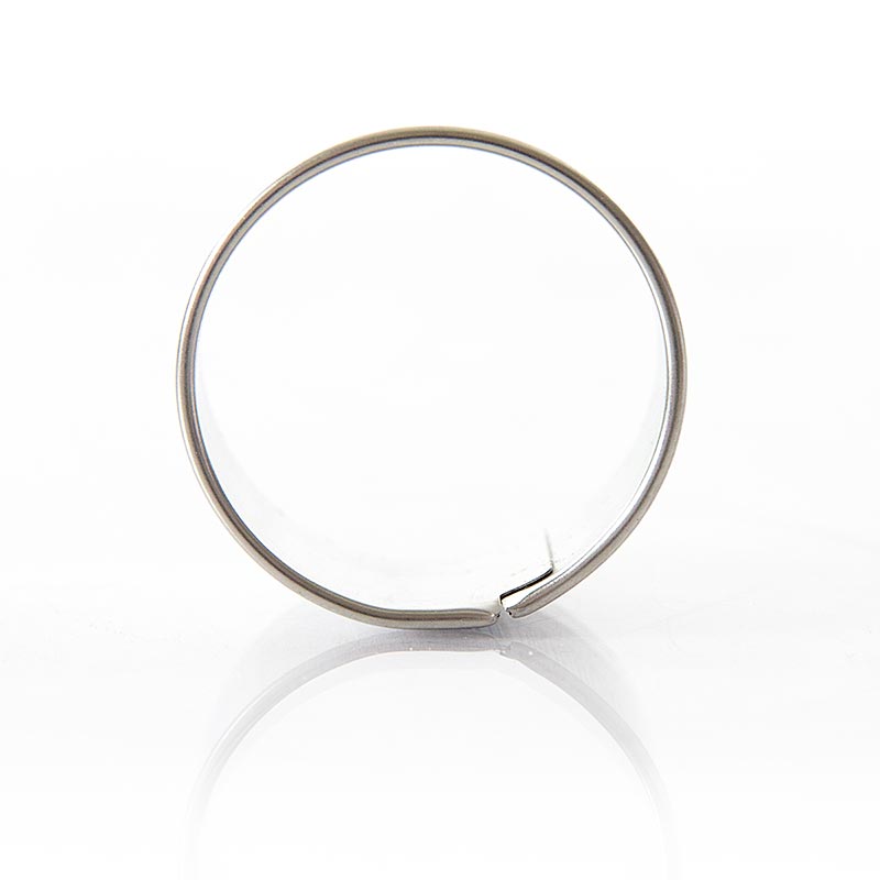 Cortador de anel em aco inoxidavel, liso, Ø 4cm, 2,5cm de altura, 0,3mm de espessura - 1 pedaco - Solto