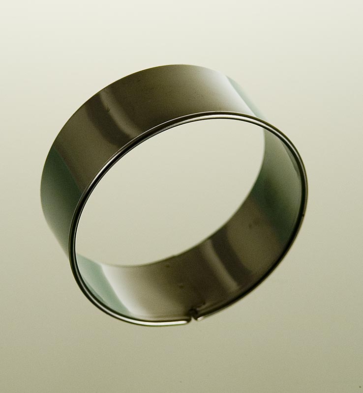 Tallador d`anell d`acer inoxidable, llis, Ø 6 cm, 2,5 cm d`alcada, 0,3 mm de gruix - 1 peca - Solta