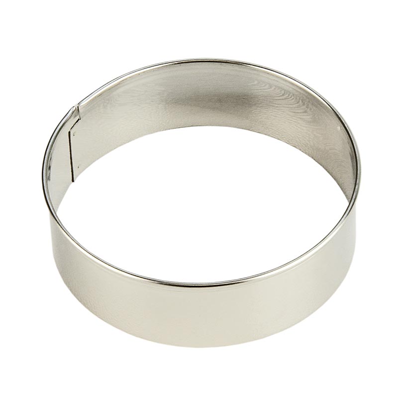 Cortador de anillos de acero inoxidable, liso, Ø 8cm, 2,5cm de alto, 0,3mm de grosor - 1 pieza - Perder