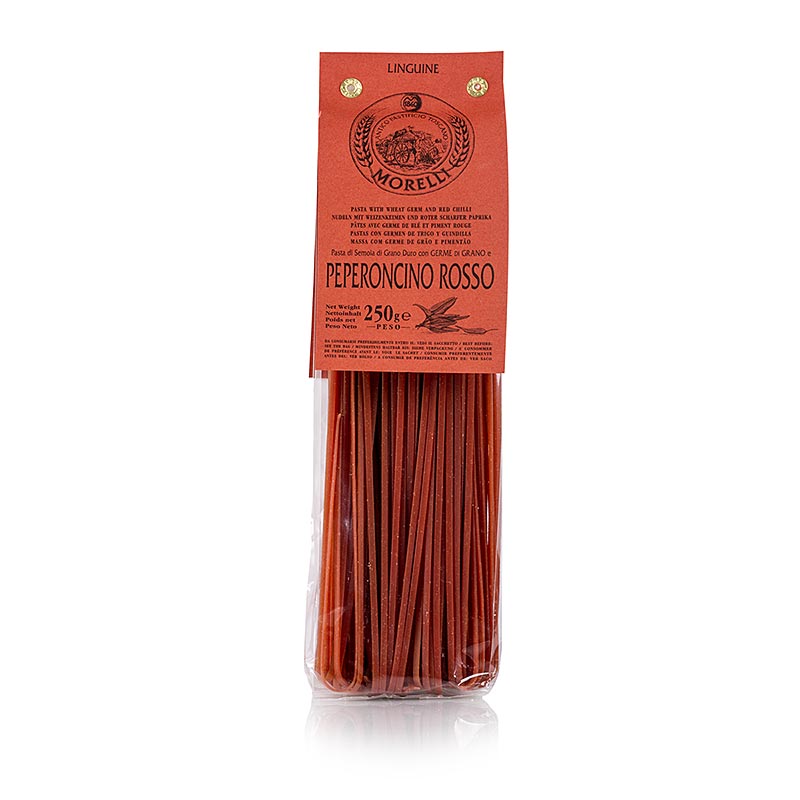 Morelli 1860 linguine, dengan cili merah dan kuman gandum - 250 g - beg