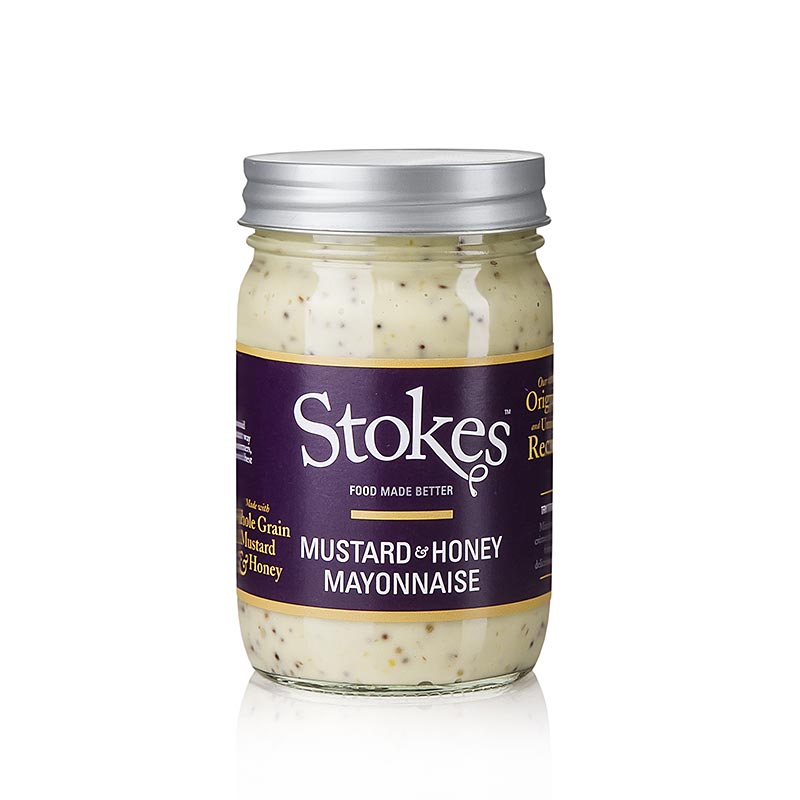 Stokes Mayonnaise Mustard & Honey - 360 ml - Glas Stokes Mayonnaise Mustard & Honey - 360 ml - Glas