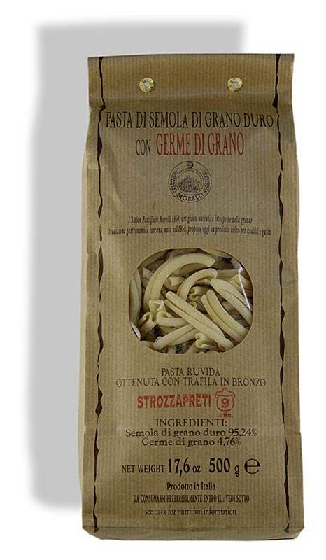 Morelli 1860 Strozzapreti, sacerdot estrangulador, amb germen de blat - 500 g - bossa