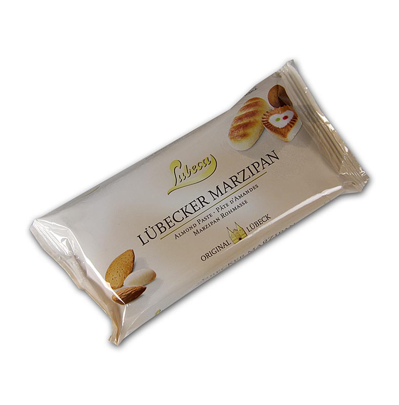 PGI marzipan mentah, MO MM, 52% almond Mediterania, Lubeca - 200 gram - menggagalkan