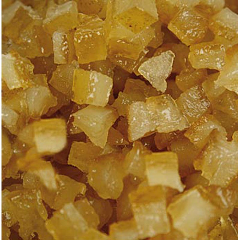 Citronat succade, kulit limau manisan, dihiris halus, 6mm, Corsiglia Facor - 2.5kg - kadbod