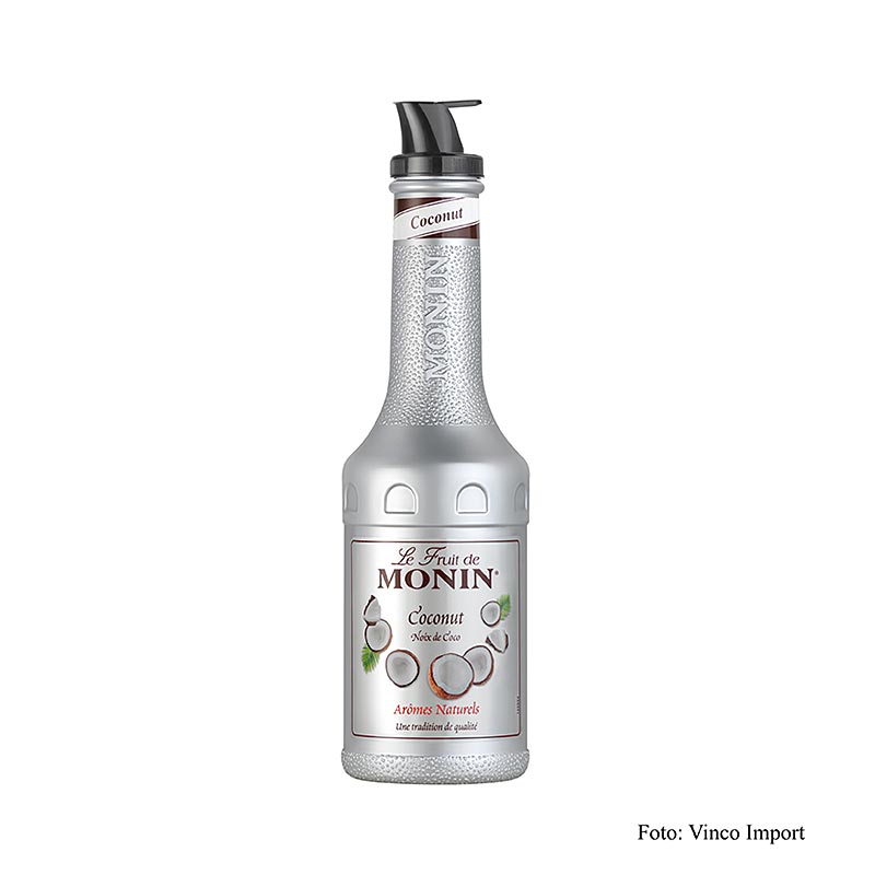 Mix di purea di frutta - cocco, zuccherato, con versatore Monin - 1 litro - Bottiglia in polietilene