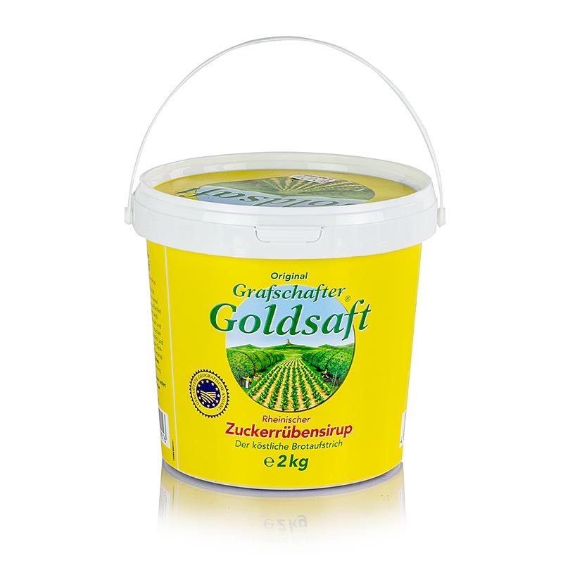 Jarabe de remolacha azucarera - hierba de remolacha azucarera, Grafschafter Goldsaft, IGP - 2 kilos - cubo de pe