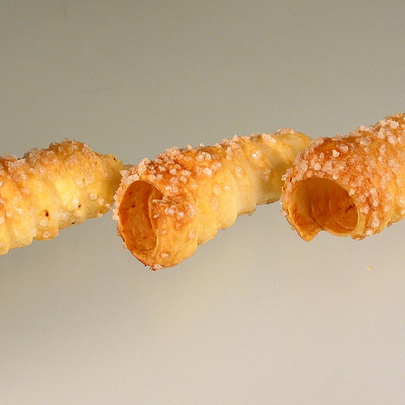 Mini Schillerlocke de hojaldre, dulce, 7,5 cm de largo y Ø 2 cm interior - 400 g, 72 piezas - Cartulina