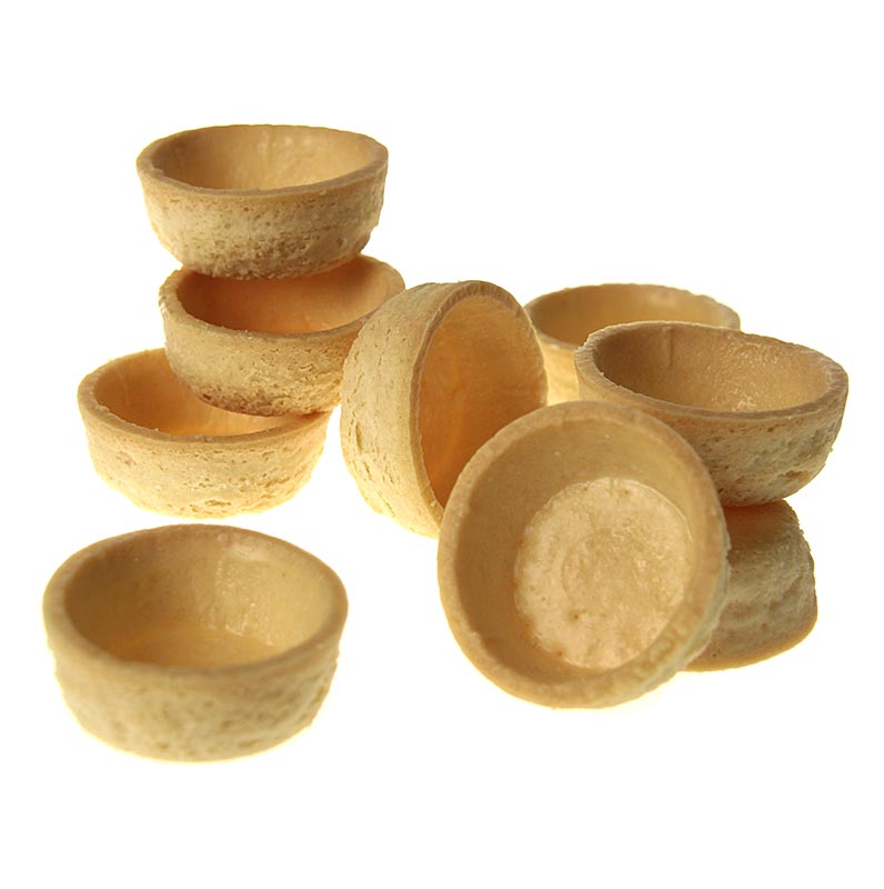 Tartaletas de postre - Clasicas, redondas, Ø 5 cm, masa quebrada - 1.785kg, 184 piezas - Cartulina