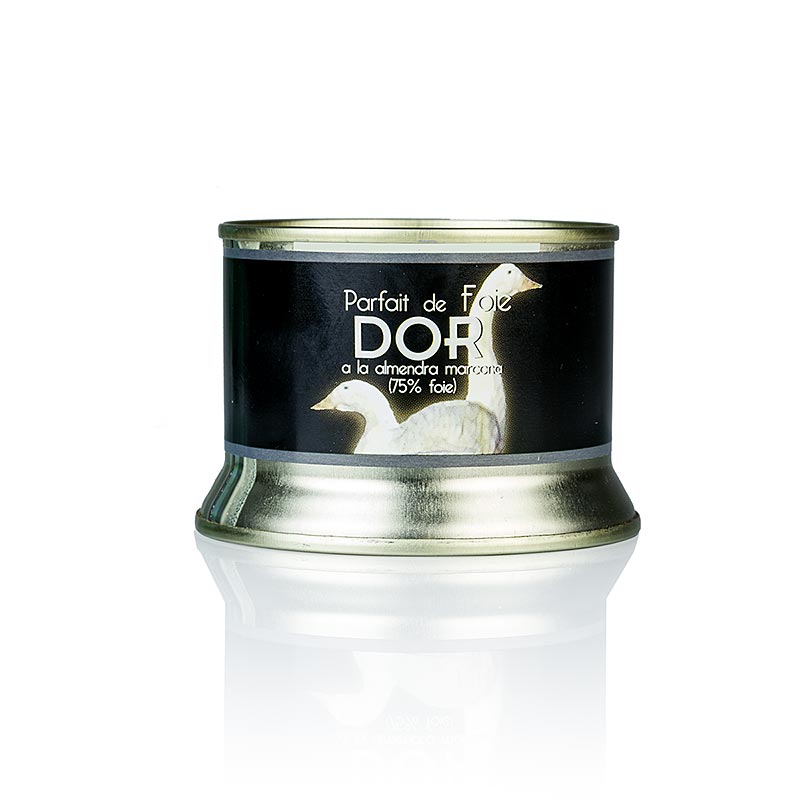 DOR Entenleberpastete mit Marcona Mandeln, 75 % Foie Gras, Spanien - 130 g - Dose
