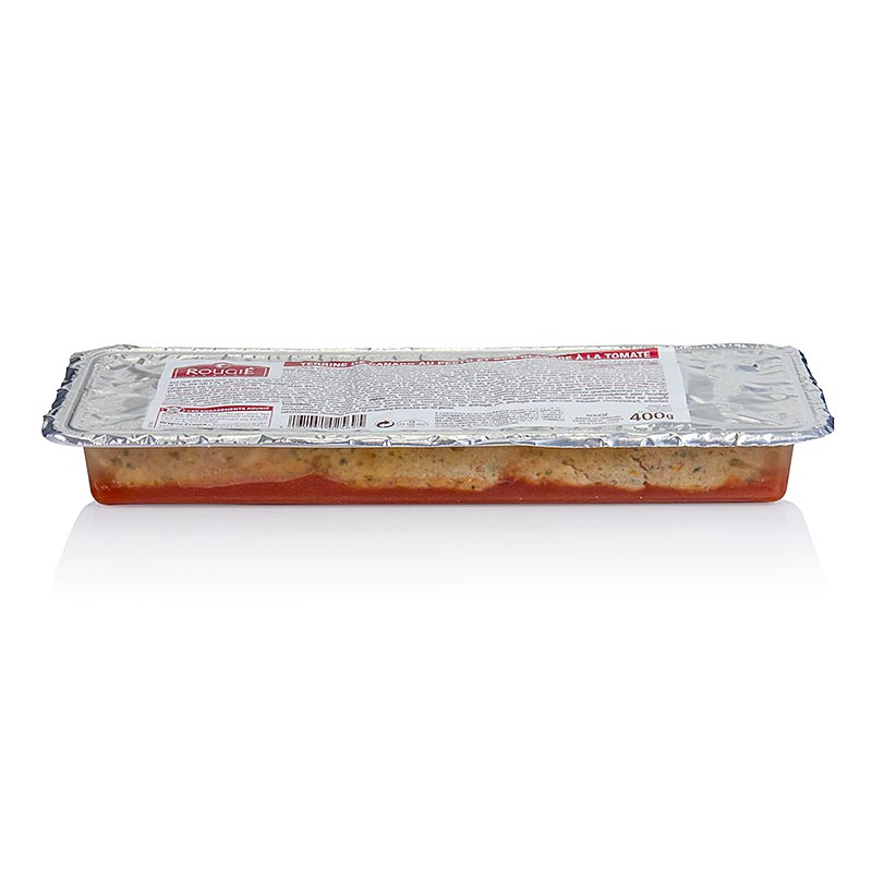 Terrine von Entenfleisch, mit glasierten Tomaten und Pesto, Rougie - 400 g - Pe-schale Terrine von Entenfleisch, mit glasierten Tomaten und Pesto, Rougie - 400 g - Pe-schale