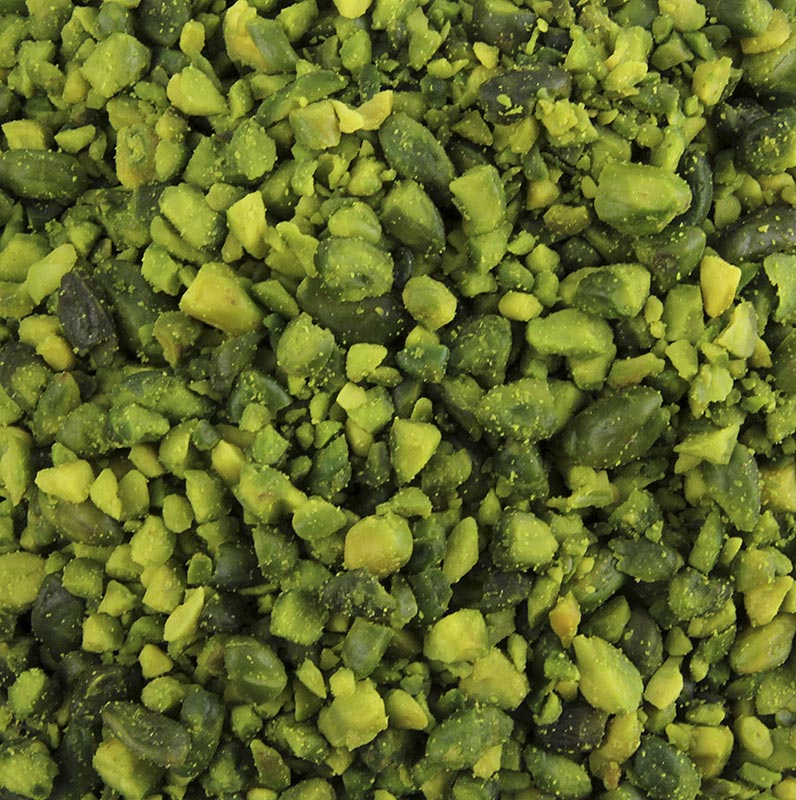 Pistatxos, pelats, verd fosc, picats (2-3 mm), de primera qualitat - 1 kg - bossa