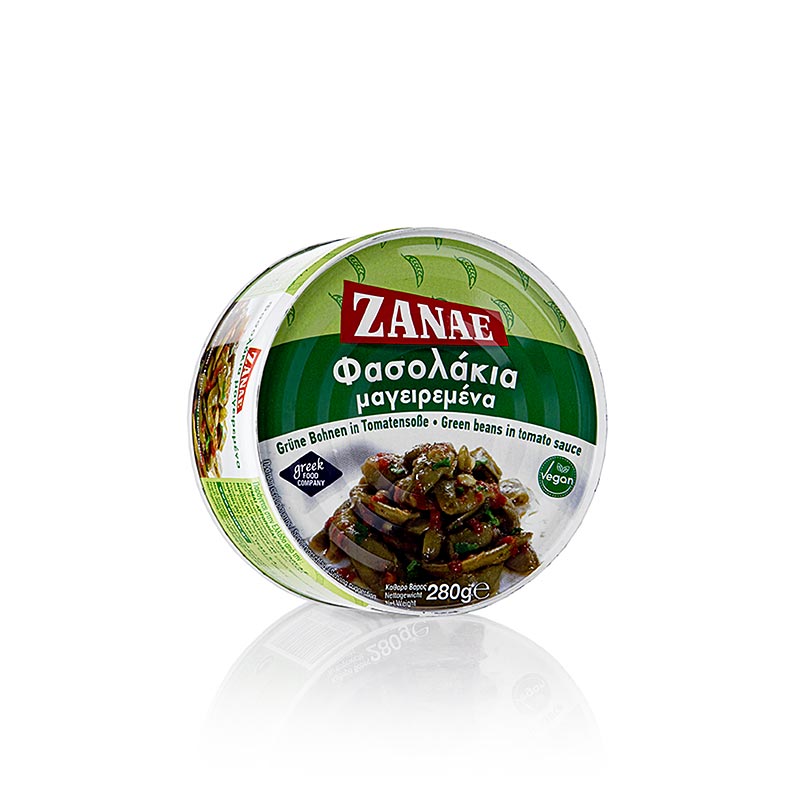 Groenne boenner - Fasolakia i tomatsaus, zanae - 280 g - kan