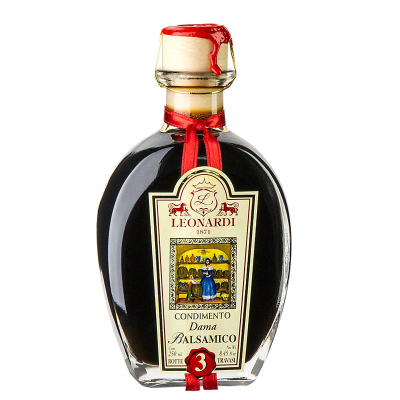 Leonardi - Condimento Balsamico Dama, 3 anos L090 - 250ml - Garrafa