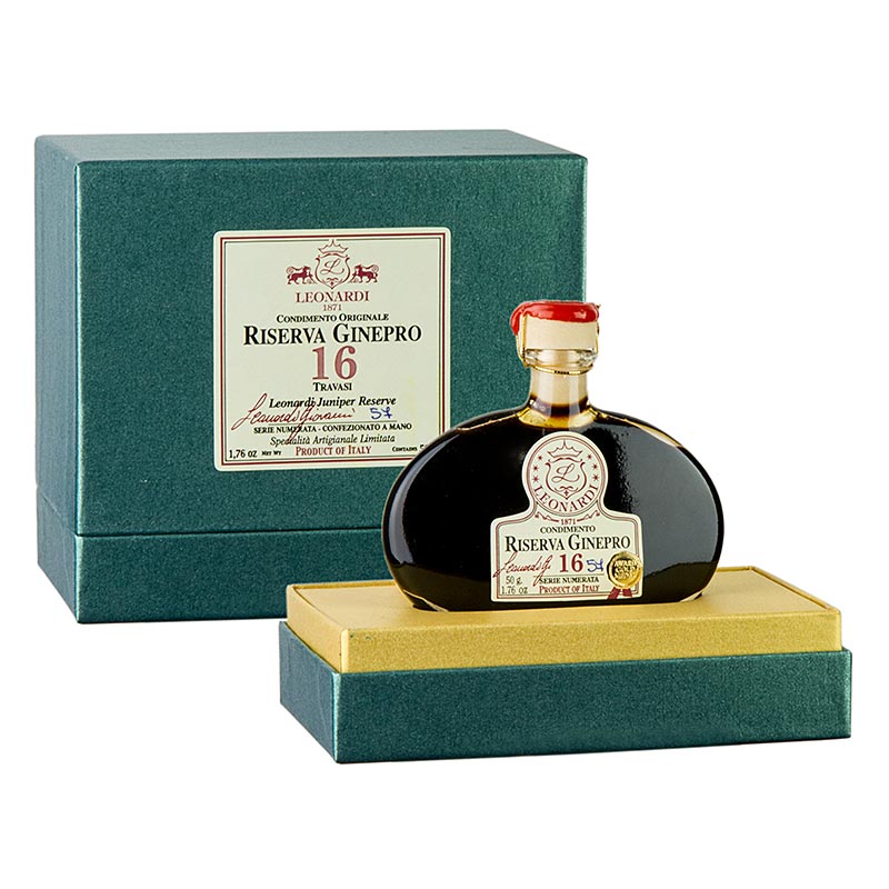 Leonardi - Gran Riserva Juniper Condimento, 16 tahun, tong kayu juniper - 50 gram - Botol Leonardi - Gran Riserva Juniper Condimento, 16 tahun, tong kayu juniper - 50 gram - Botol