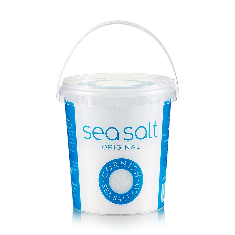 Cornish Sea Salt, flocos de sal marinho da Cornualha / Inglaterra - 500g - Caneca