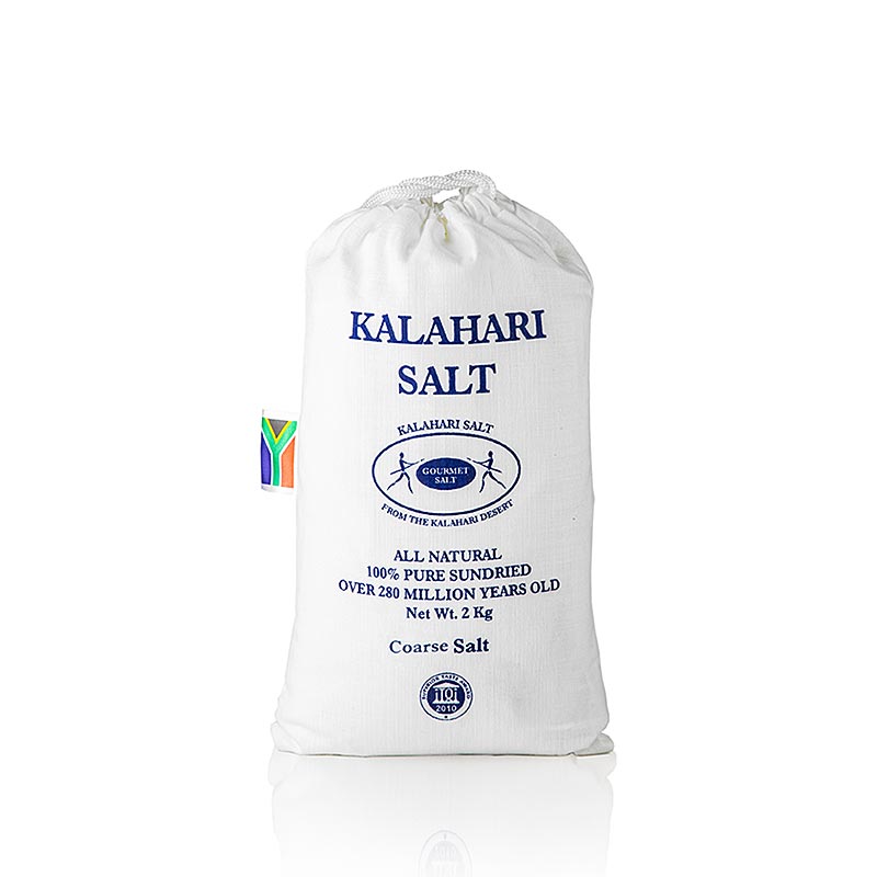 Sal Cristal de Prata do Kalahari, grosso - 2kg - bolsa de tecido