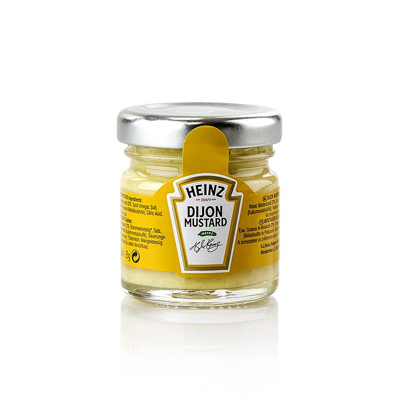 Heinz - Mustard Dijon, stoples halus, porsi - 33ml - Kaca