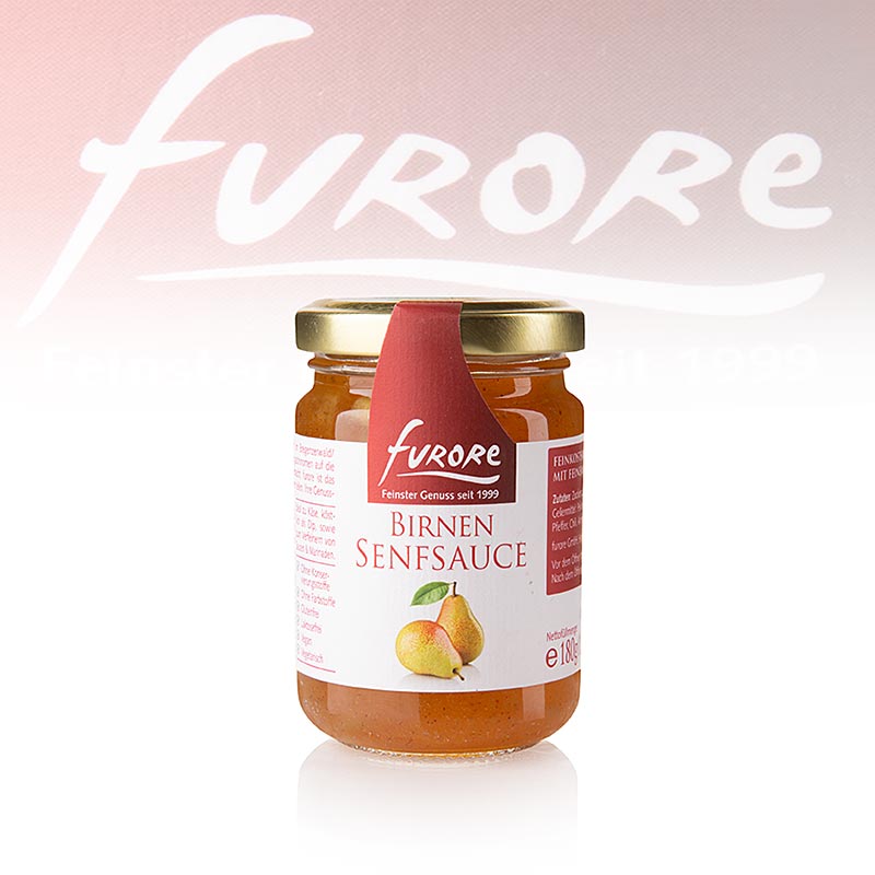 Furore - salsa de pera y mostaza, en trozos - 130ml - Vaso