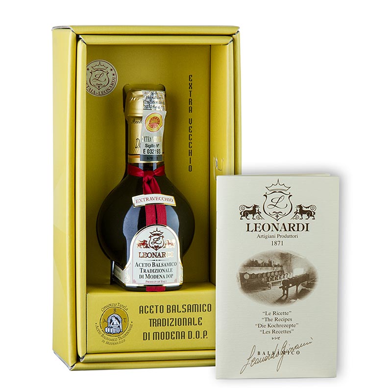 Aceto Balsamico Tradizionale di Modena DOP / g.U., Extravecchio, 25 J., Leonardi - 100 ml - Karton