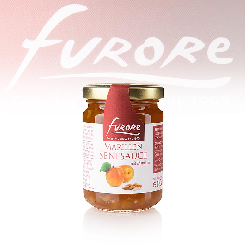 Furore - salsa di senape all`albicocca, con mandorle - 130ml - Bicchiere