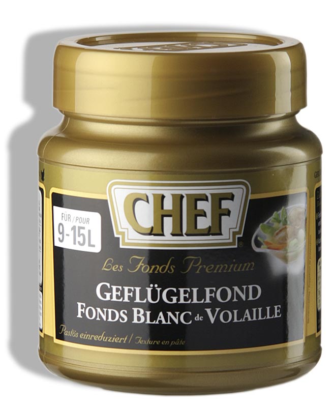 CHEF Premium concentrato - brodo di pollame, leggermente pastoso, leggero, per 9-15 L - 630 g - Pe puo