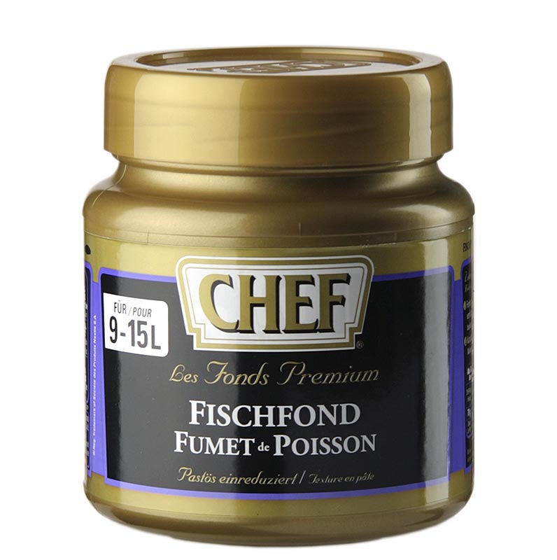CHEF Premium koncentrat - fiskbuljong, latt degig, latt, for 9-15 L - 630 g - Pe kan