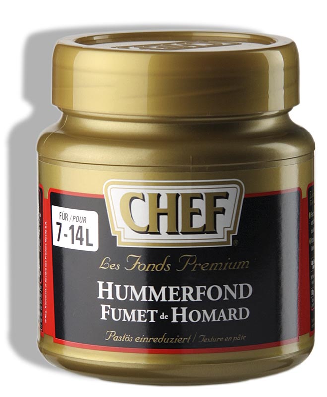 CHEF Premiumkoncentrat - hummerfond, latt degig, orangerod, for 7-14 L - 560 g - Pe kan