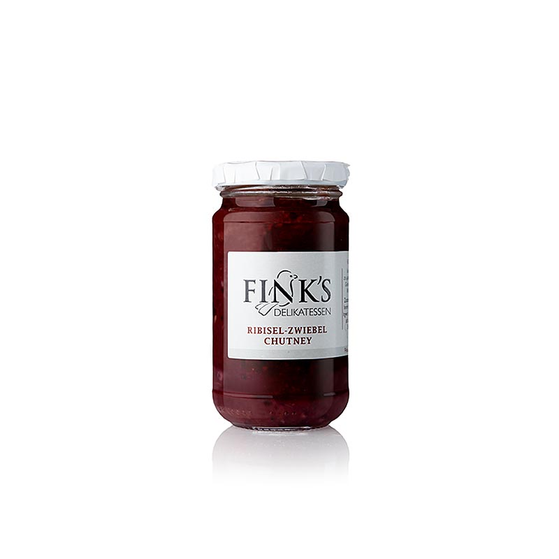 Chutney de cebolla y grosellas y grosellas de Finks Delikatessen - 210g - Vaso