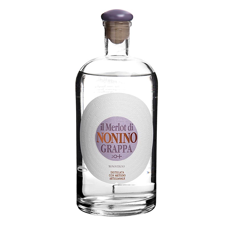 Grappa Monovitigno Il Merlot, rypalelajike grappa, 41 tilavuusprosenttia, Nonino - 700 ml - Pullo