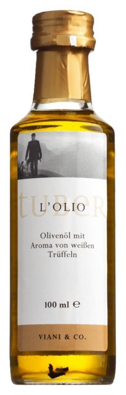 Olio d`oliva al tartufo bianco, azeite de trufas com aroma de trufa branca - 100ml - Garrafa