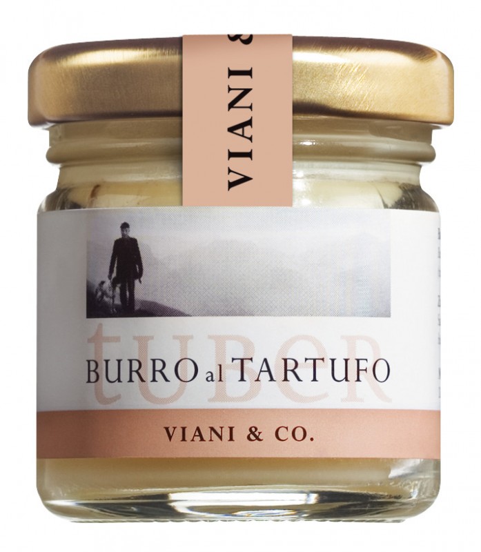 Burro al tartufo bianco, mentega dengan truffle putih - 25 gram - Kaca