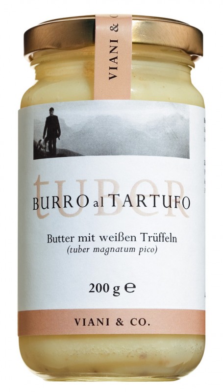 Burro al tartufo bianco, manteiga com trufas brancas - 200g - Vidro